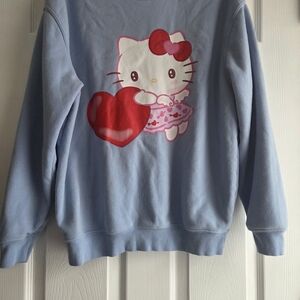 Hello Kitty Light Blue Sweater with Red Heart